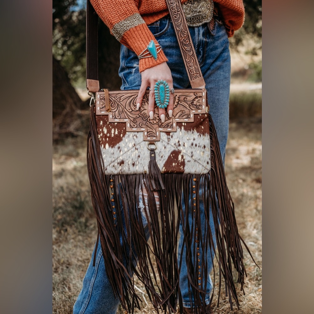 The Lancaster (Gold Splattered Cowhide) a Haute Southern Hyde Exclusive Purse